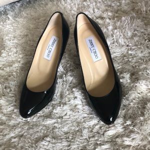 Jimmy Choo Black Patent platform heels 36